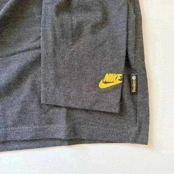NFL Nike Pittsburg Steelers Long Sleeve T-Shirt V Neck Grey Yellow Size Medium - Picture 14 of 16